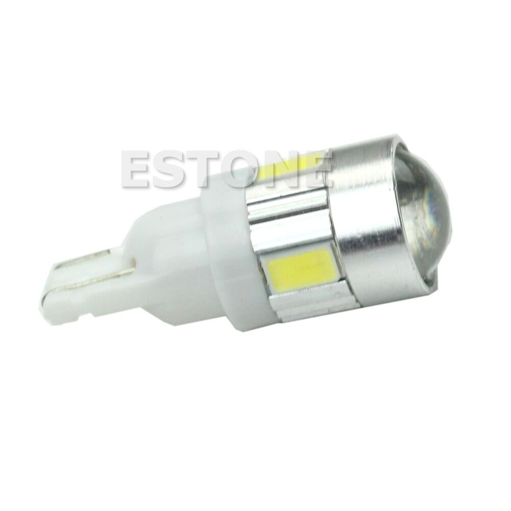 2 x White T10 W5W 5630 6-SMD LED Car Wedge Side Light Bulb Lamp 168 194 192 158