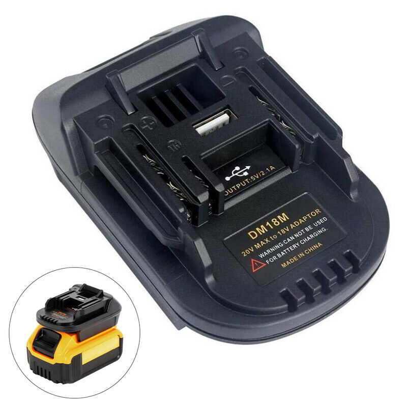 USB Battery Adapter For 20V DEWALT DCB200 Milwaukee M18 Convert to Makita  E TL