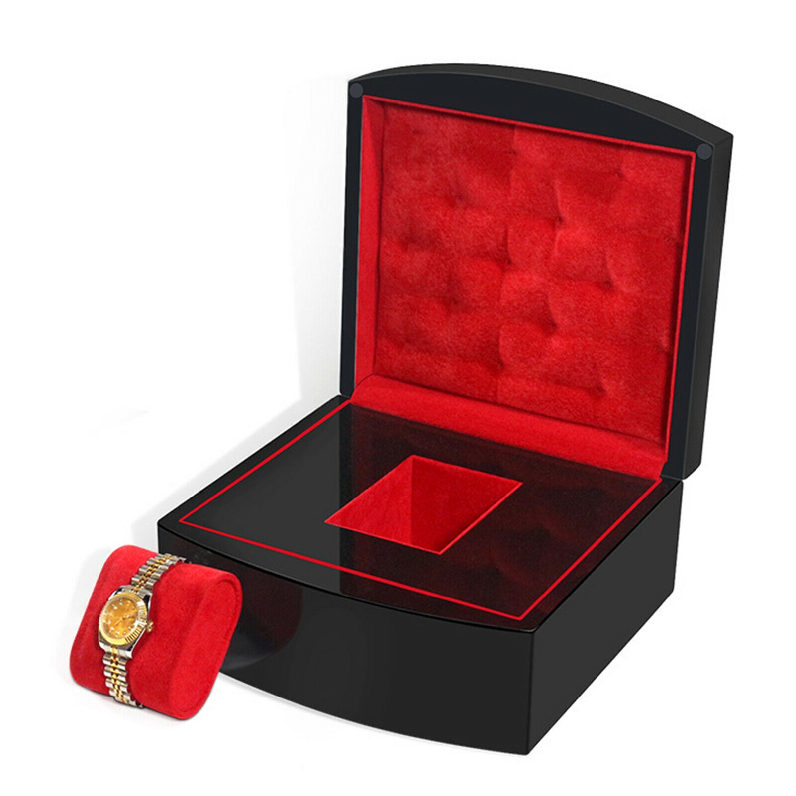 Luxury Piano Wood Watch Organizer Box Holder for Proposal Wedding Collector