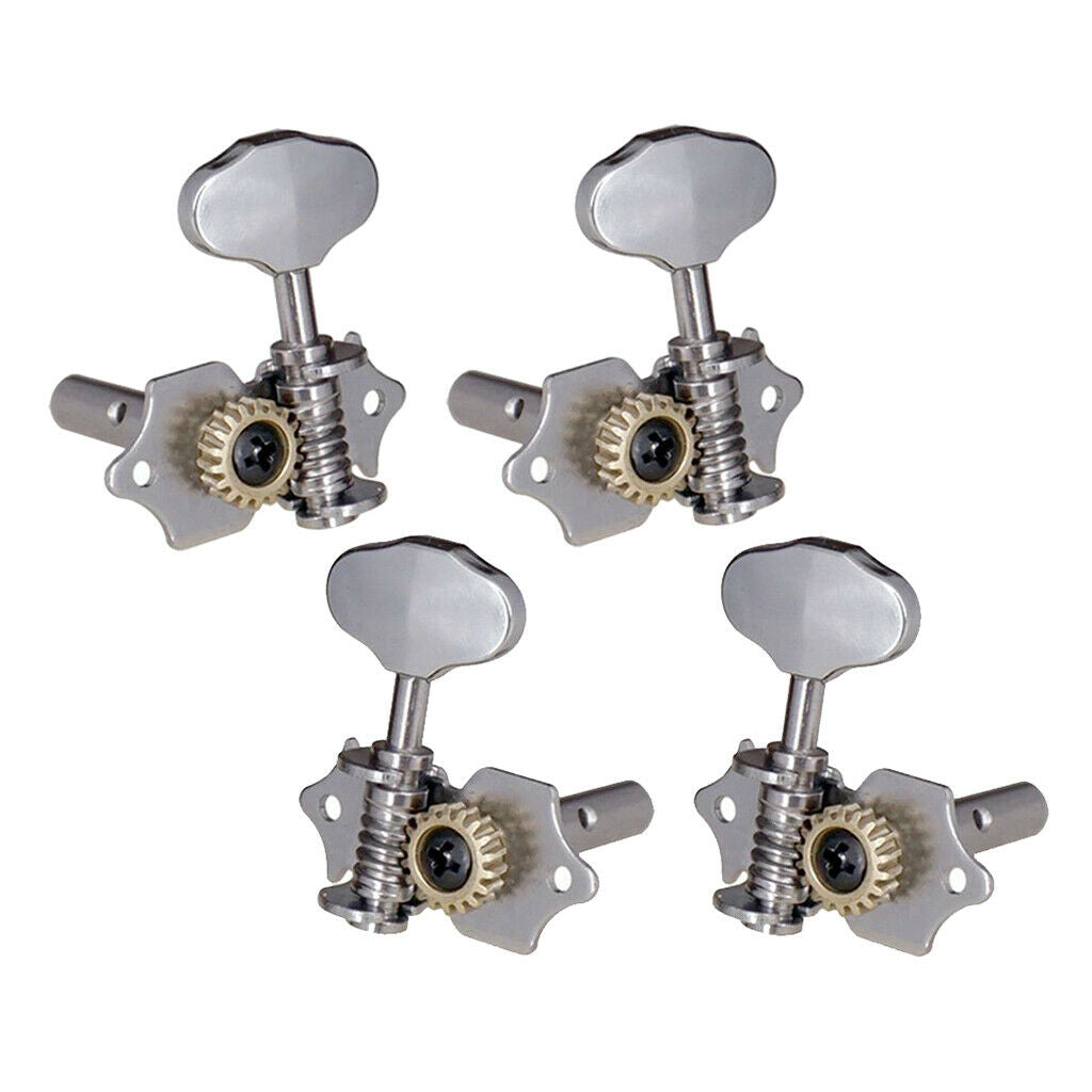 Set of 4 Metal 2L2R 4 String Ukulele Tuners Machine Heads Replacements