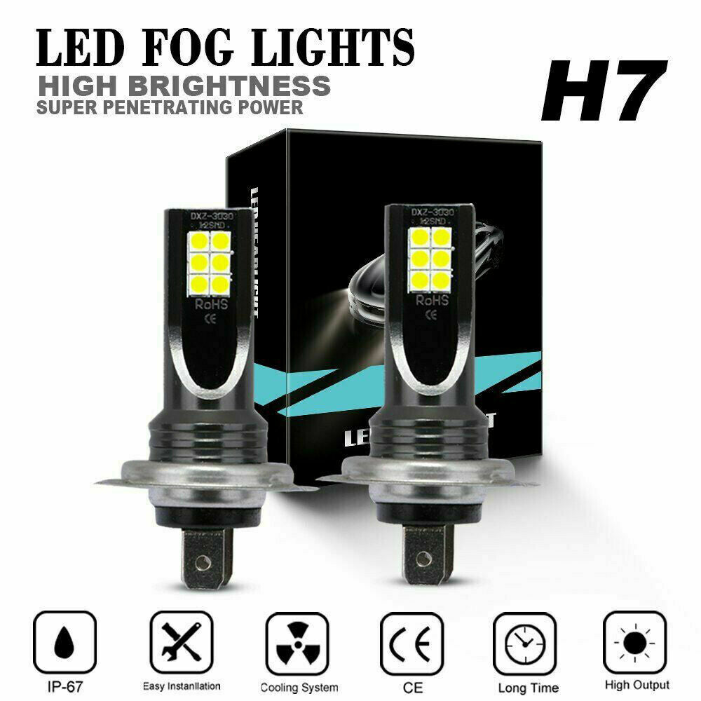 2Pcs/Set H7 110W 24000Lm LED Car Headlights Conversion Globes Bulb Beam 6000K