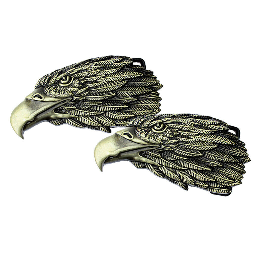 2x Big Cool Frenzy Eagle Head Shaped Belt Buckle for West Cowboy