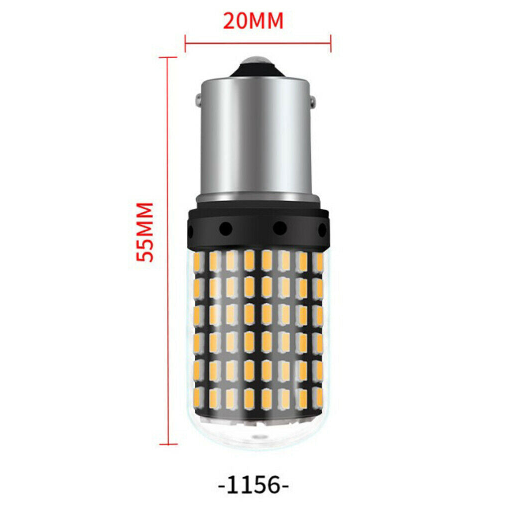 2 Pieces Led Bulb 3014 144smd 1156 Auto Car Turn Signal Light 12V