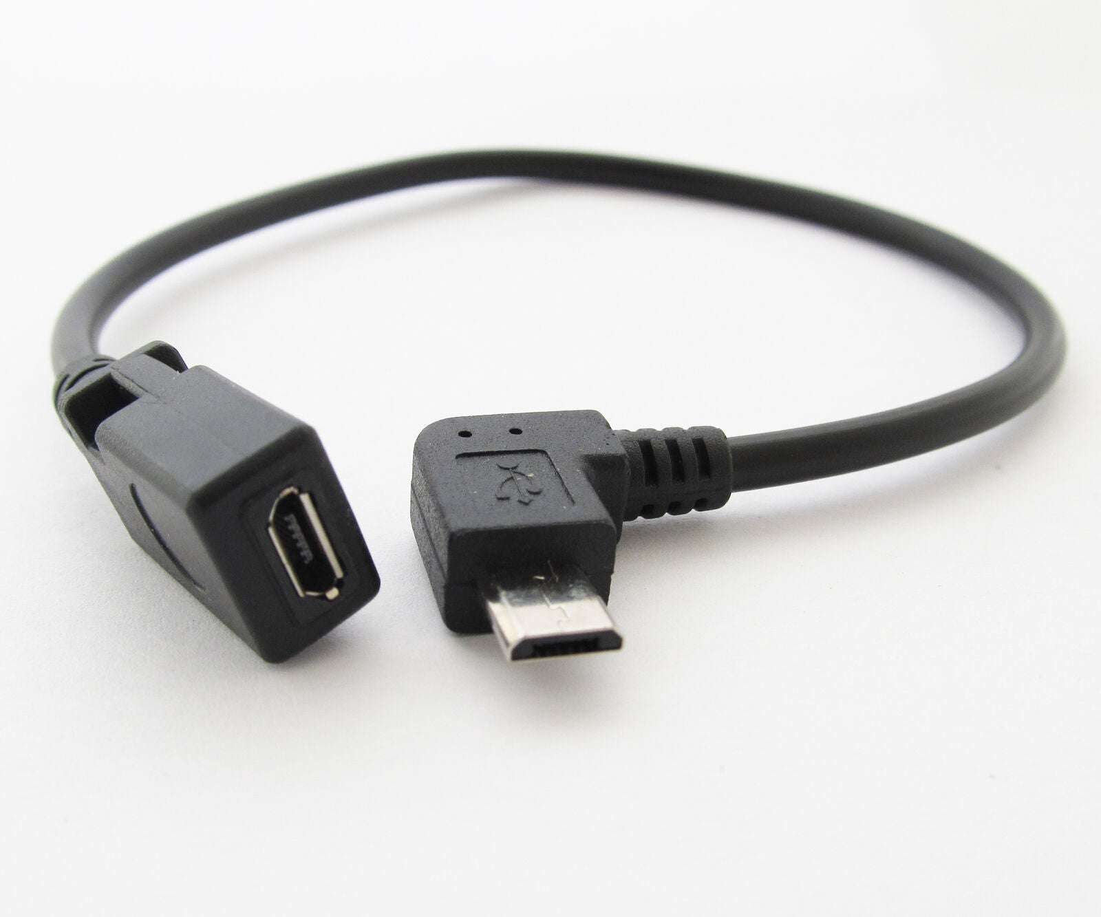5pcs Right Angle 90D Micro 5pin Male to Female M/F USB Convert Adapter Cable