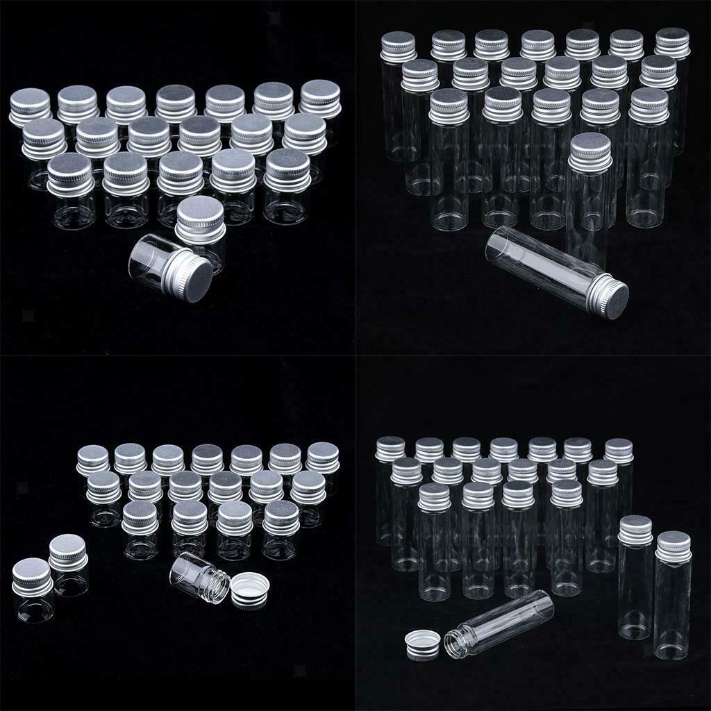 40Pieces Empty Refillable Cosmetic Container Bottle Round Glass Jar Cannings