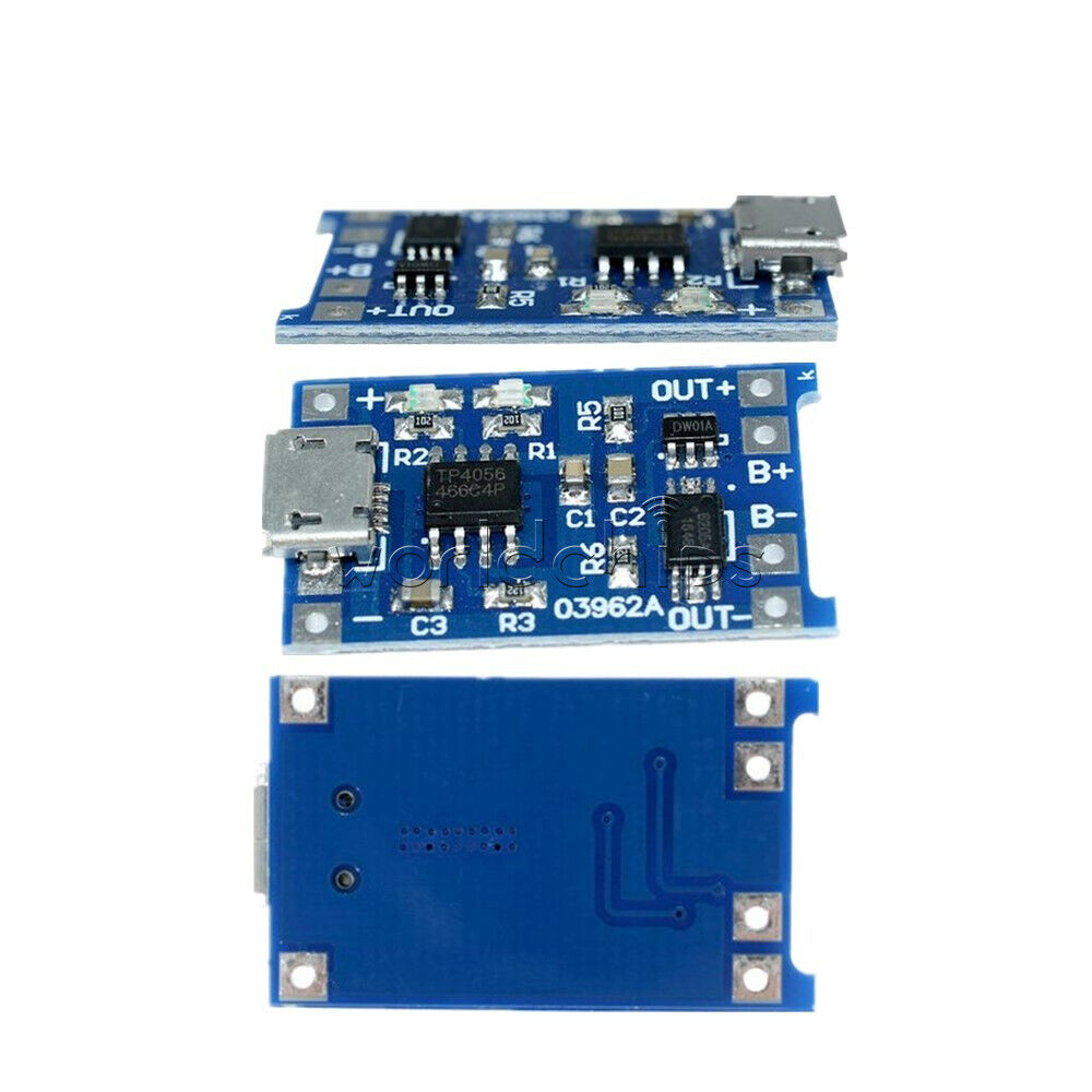 100PCS Lot 5V 1A 5pin Micro USB 18650 Lithium Battery Charger Charging Board