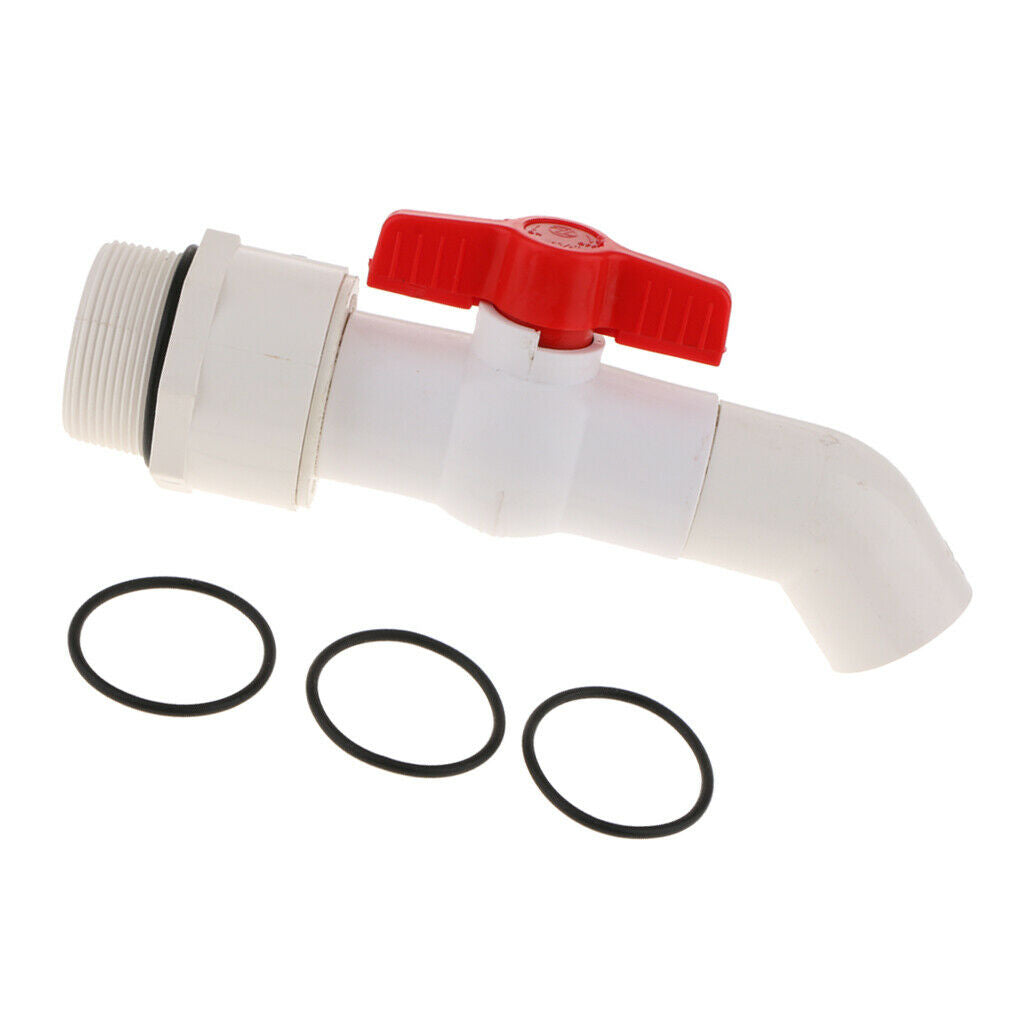 45 Degree UPVC Ton Barrel Replacement Outlet Tap for Oil Water 40mm Outlet