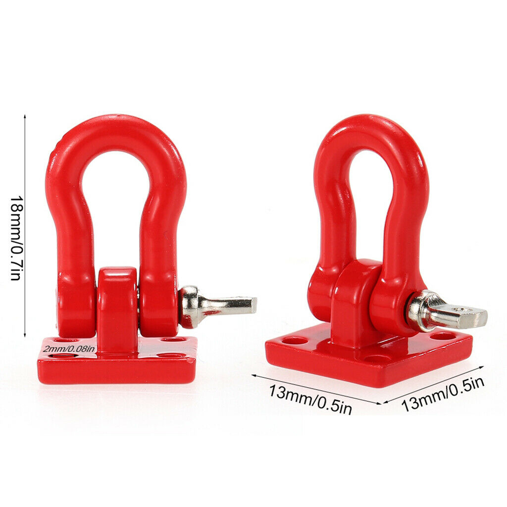 Tow Hook Trailer Chain Buckle Shacke w/ Tool Box for 1/10 RC Car Axial SCX10