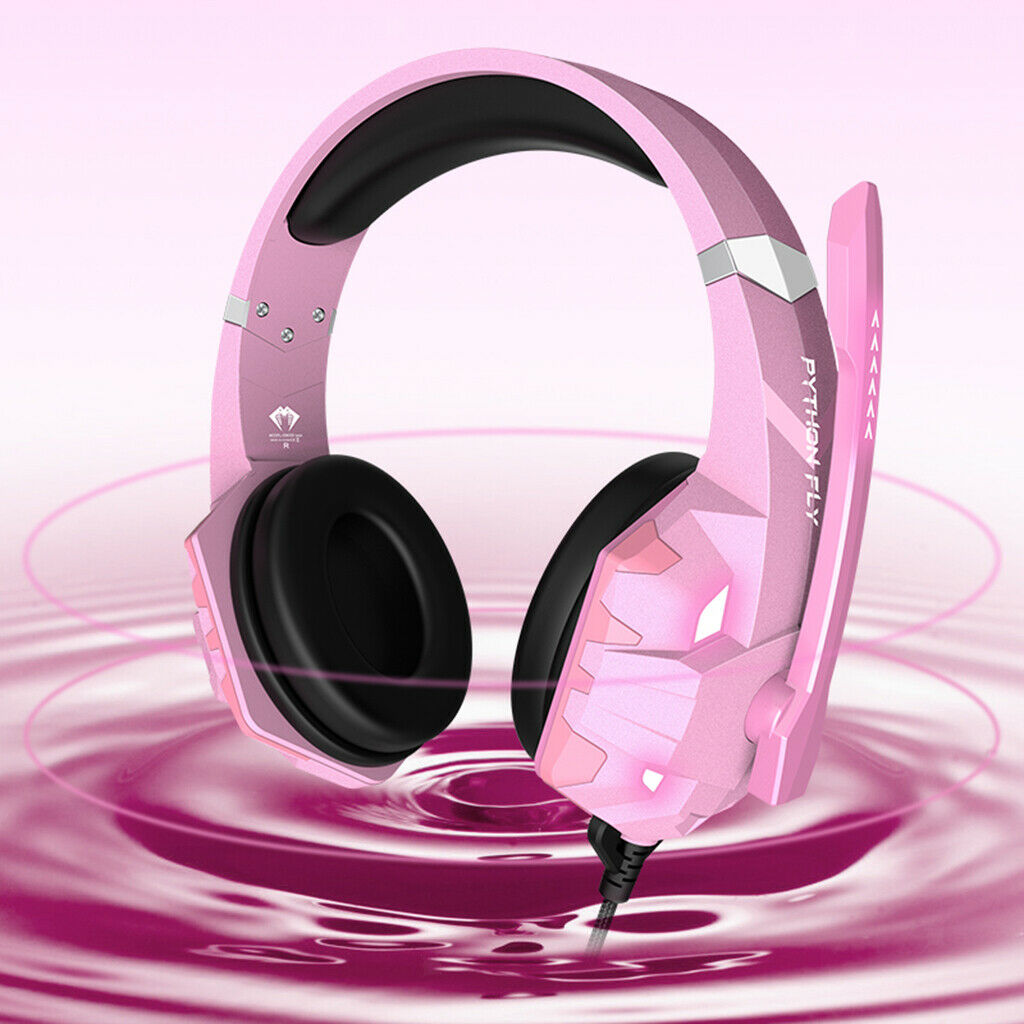 Gaming Headset with Noise Isolation Mic Volume Control for Xbox One Pink
