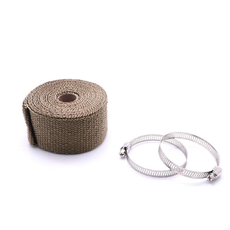 5m Vehicle Exhaust Pipe Khaki Anti-scalding Thermal Heat Tape Cloth Cruiser