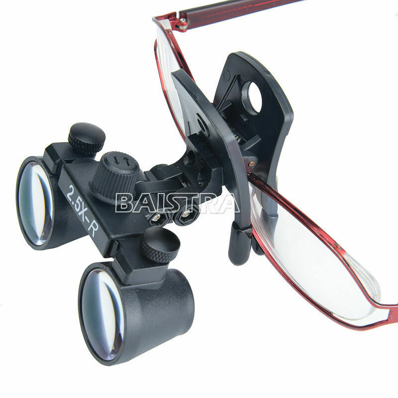 2.5 X Dental Surgical Loupes Binocular Glass Magnifier 350-450mm Cleaning Kit