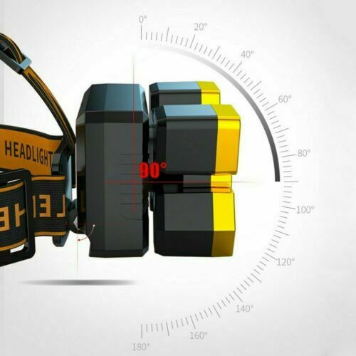 Super Bright Waterproof Head Torch Headlight LED USB Rechargeable Work Headlamp