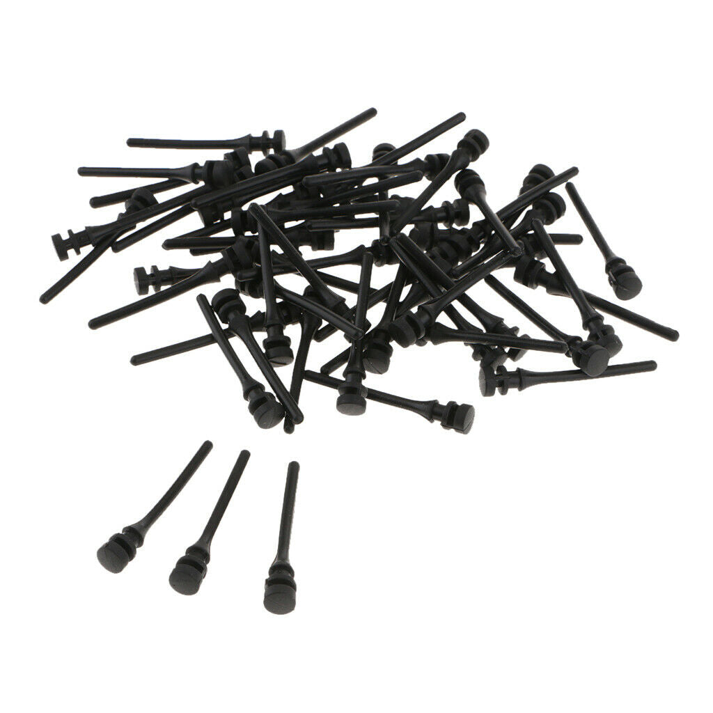 20pcs PC Fans Coolers Silicone Rubber Screws Pin Rivet Brackets, Black
