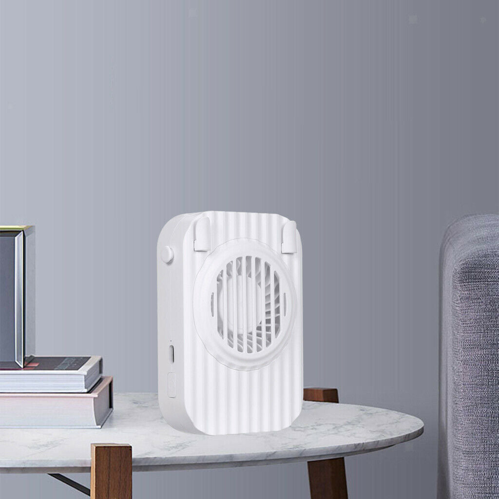Hanging Neck Fan w/ Lanyard Battery Operated USB Personal Air Conditioning