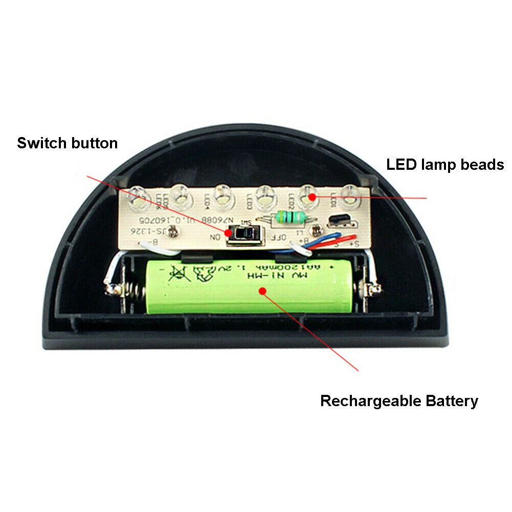 6 LED Solar Power Light Sensor Wall Light  Garden Fence Lamp Warm White @