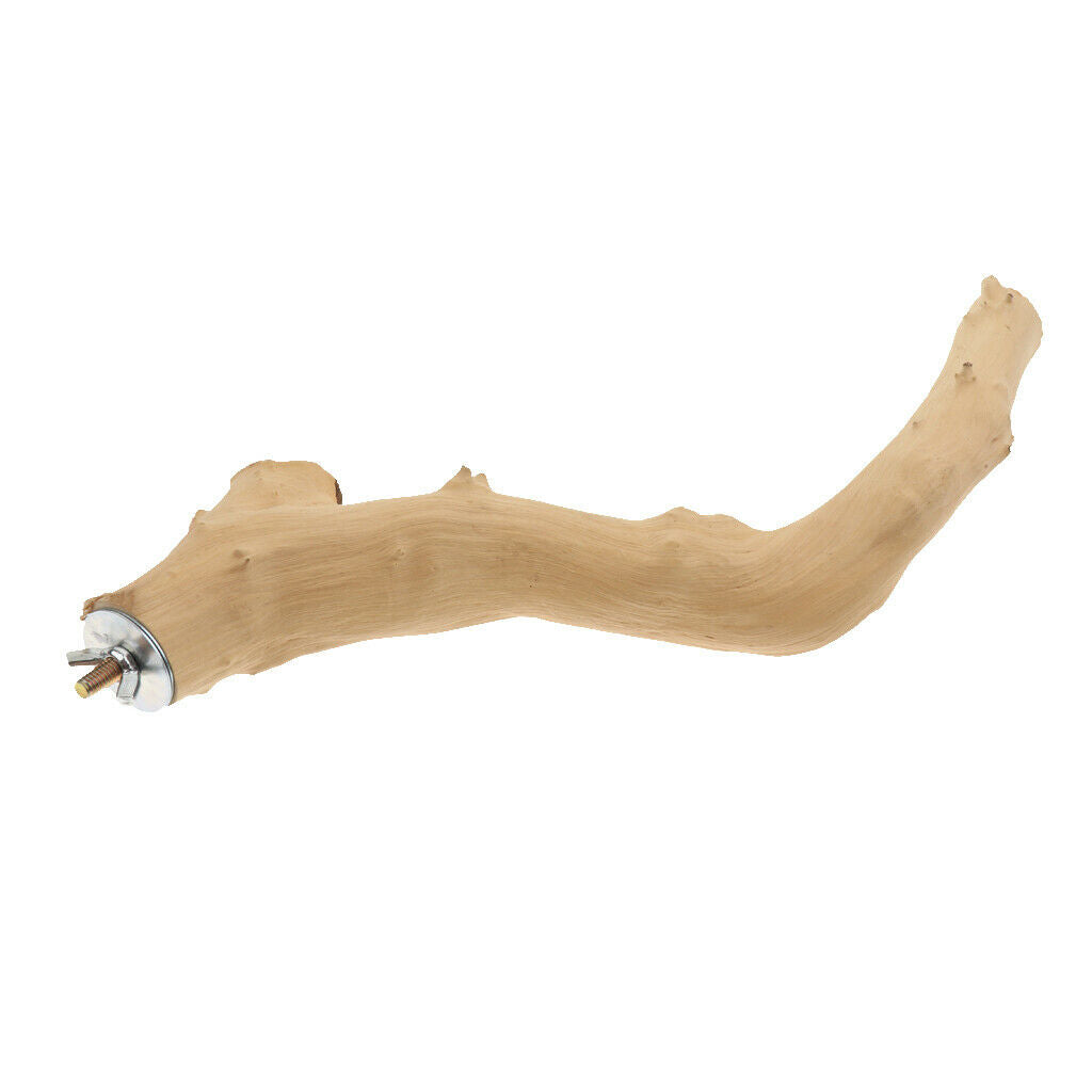 1Pc Bird Perch Stand Platform, Natural Wood Paw Grinding Bird Cage Perch for