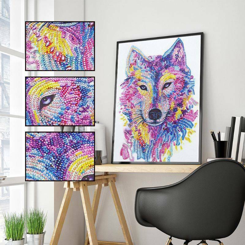 Wolf DIY 5D Special Diamond Painting Embroidery Crystal Cross Stitch Decor