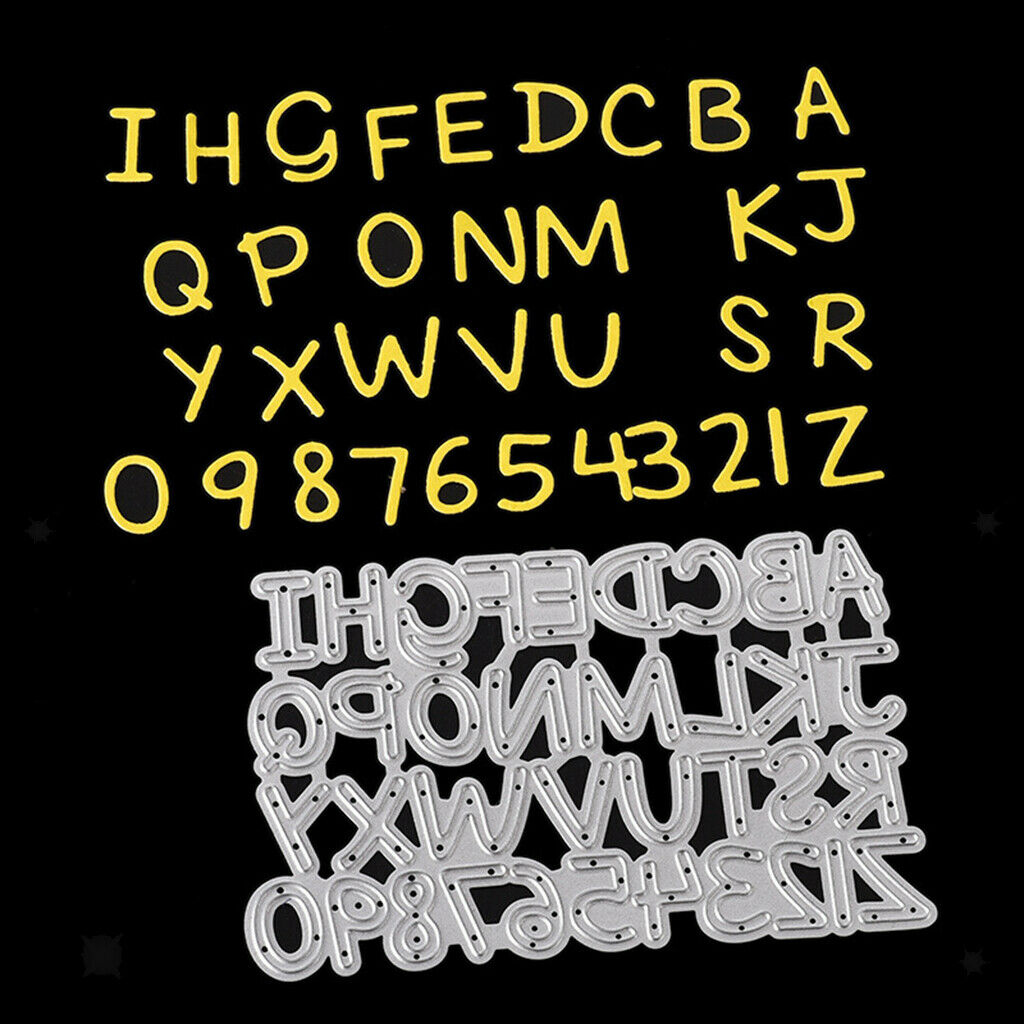 Numbers Letters Cutting Dies for Scrapbook Embossing Album Paper Decoration