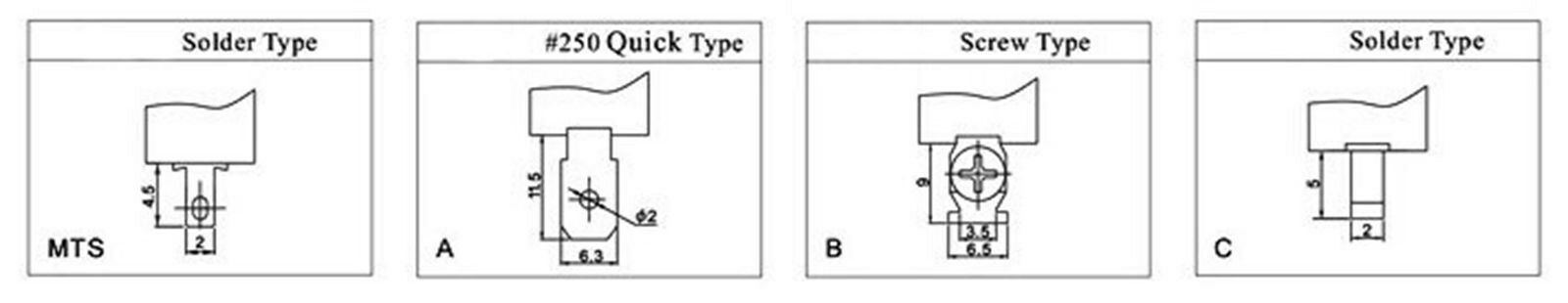 (1)XT-11BF Toggle Switch 250VAC 15A ON-OFF 2 Ways SPST Screw Terminal Auto Reset