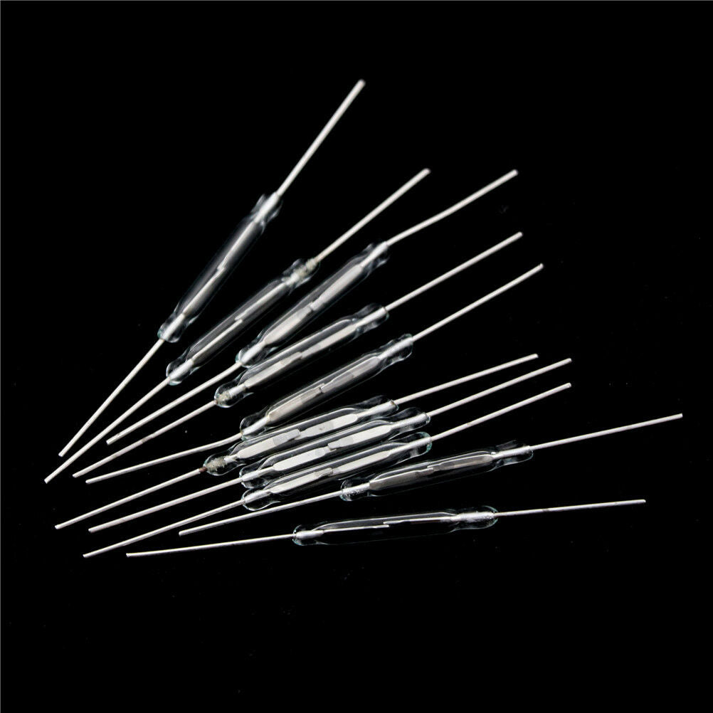 10Pcs 3*20mm Glass Magnetic Induction Reed Switch MagSwitch Normally Open DD