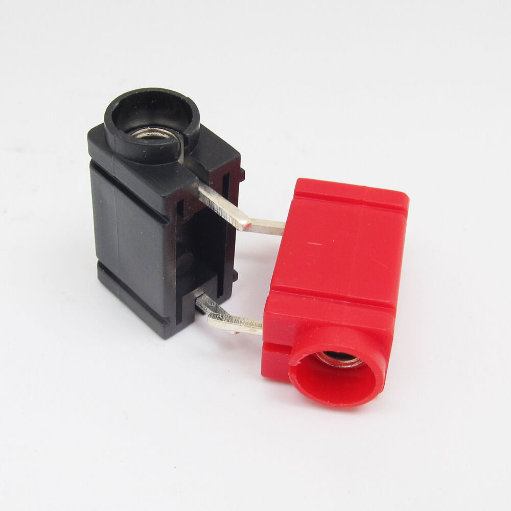 1pair Horizontal Straight PCB 4mm Banana Female Jack Test Socket Red + Black