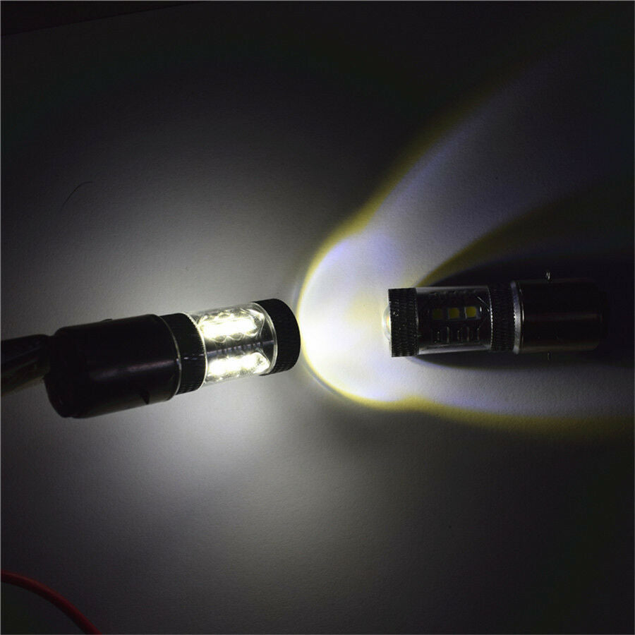 1Pcs 12V 80W BA20D H6 16LED Motorcycle Headlight Fog DRL Light Hi/Lo Beam Bulb