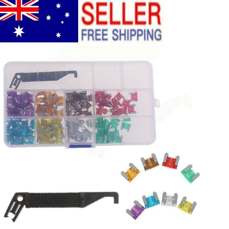 100x Micro Auto Car Low Profile Mini Blade Fuse Kit 3A5A7.5A10A15A 20A25A3  SJ
