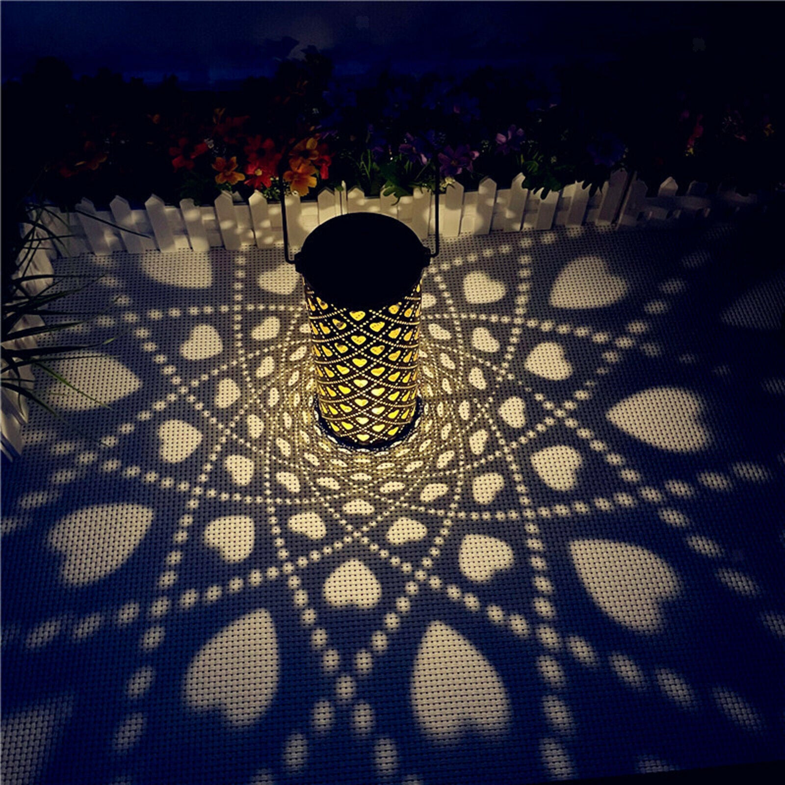 Solar Lantern Outdoor Hanging Solar Lights Retro Waterproof Garden Decor