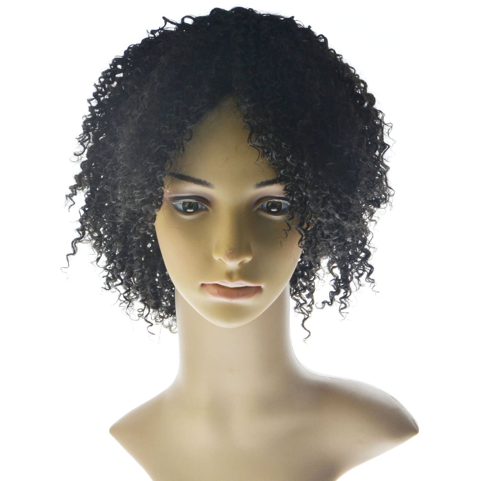 Women Short Black Curly Wigs For Black Women African Lady Afro Full Curly Wig