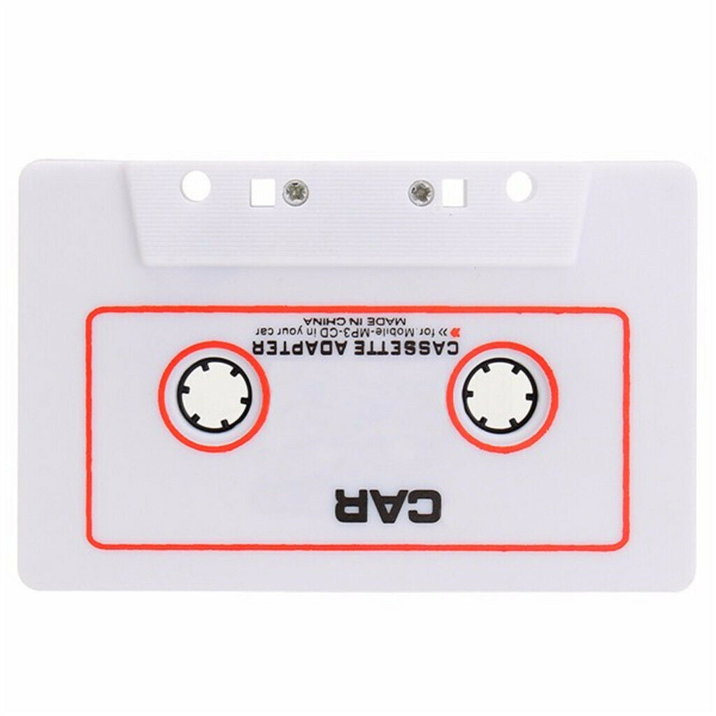 In Car White Cassette Adaptor Tape 3.5mm AUX Adapter For Mp3 IPod Phones