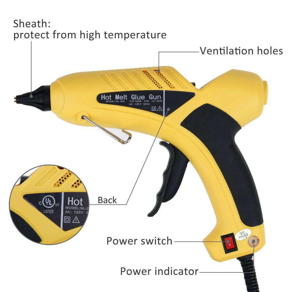 60W Hot melt Glue Gun Heating Craft Repair Tool Hot Melt Glue Thermo Glue gun