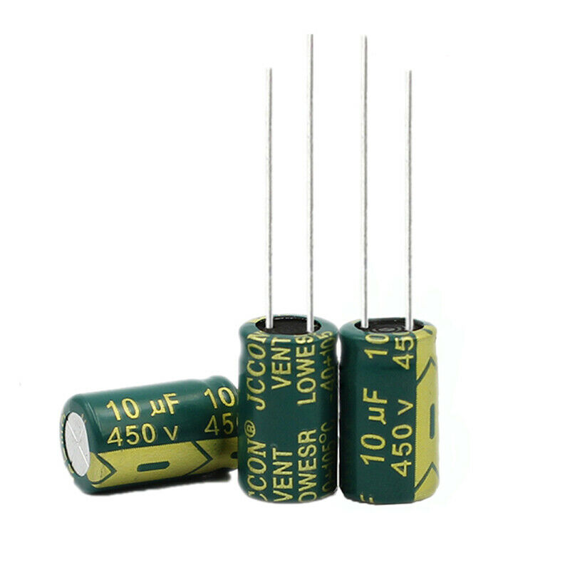 10pcs 450v10uf aluminum electrolytic capacitor high frequency power adapter10x17