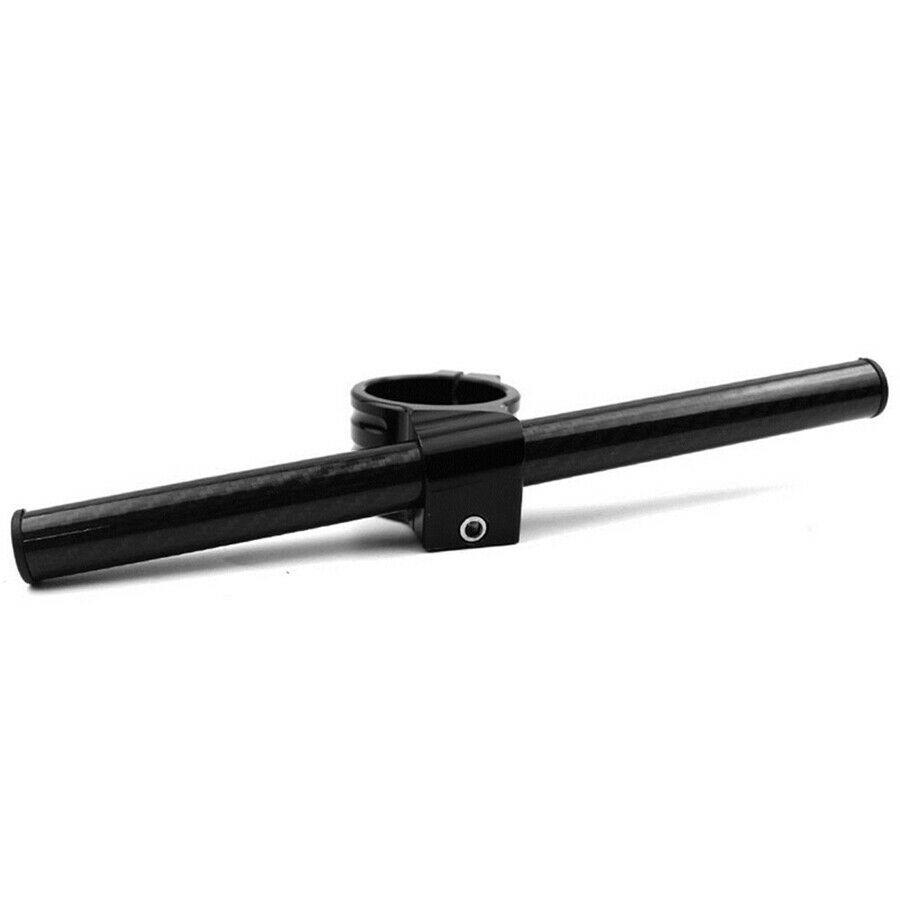 2x Carbon Fiber Clip-On Motorcycle 7/8" Handlebars 35mm Fork Tube For Cafe Racer