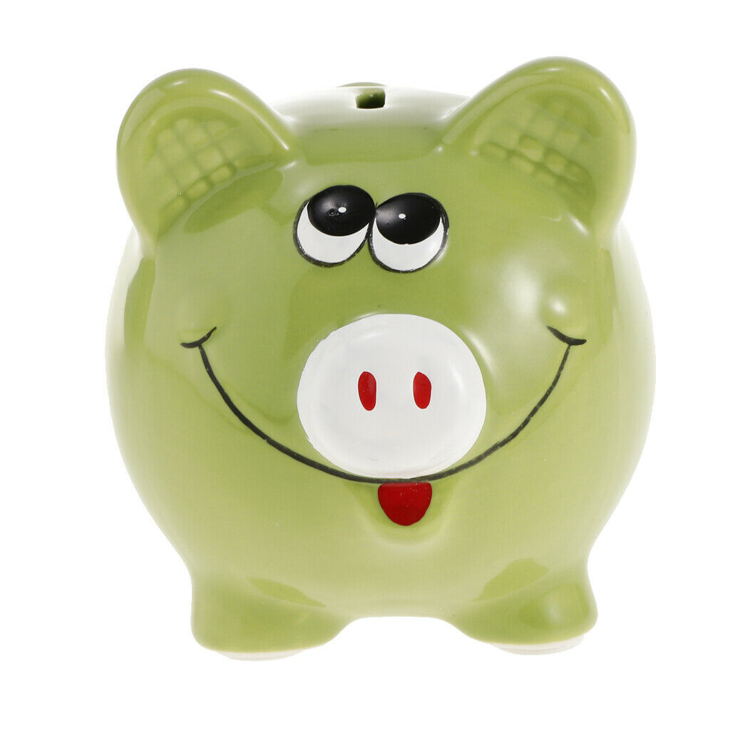 Ceramic piggy bank creative piggy bank classmate birthday gift Green