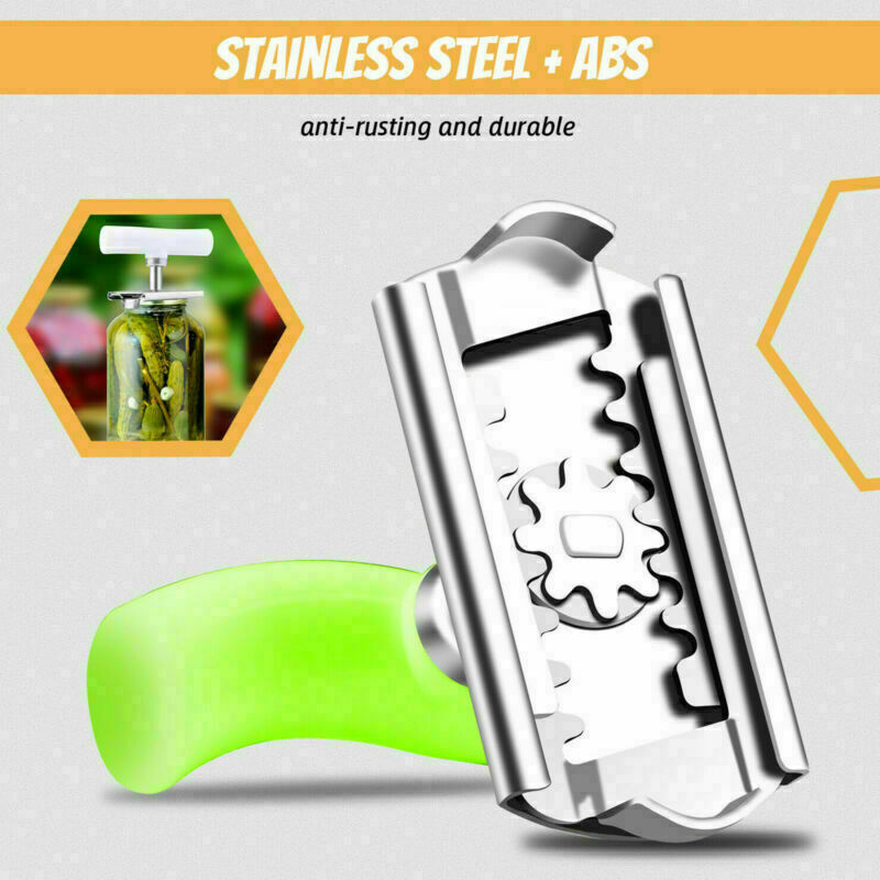Adjustable Can Opener Stainless Steel Easy Twist Off Jar Bottle Lid Remover