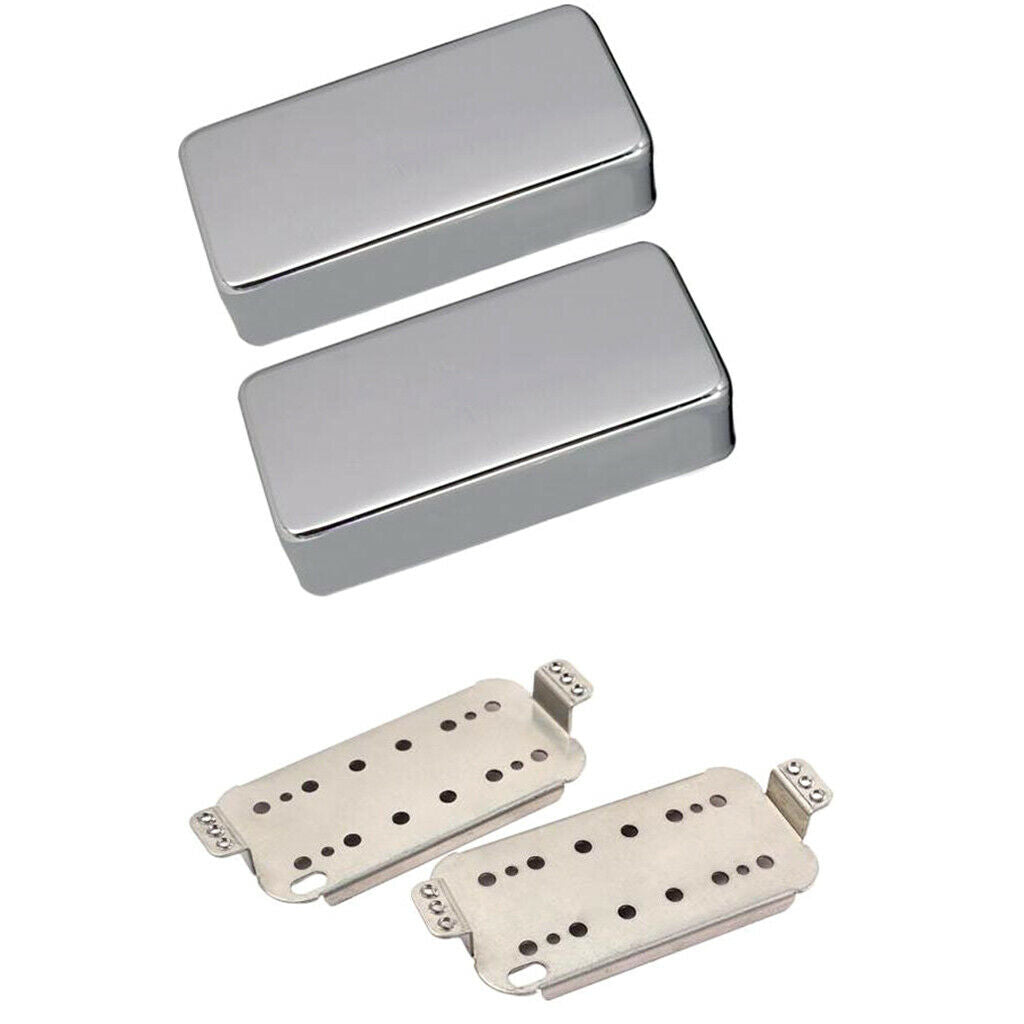 Electric Guitar Humbucker Double Coil Pickup Baseplates N+B with Cover