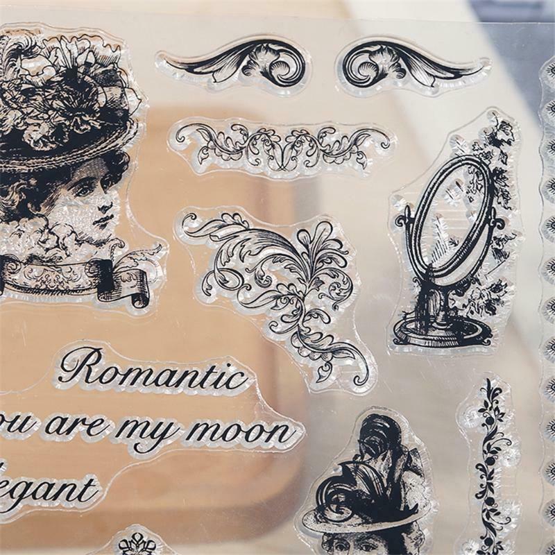 Lady Silicone Clear Seal Stamp DIY Scrapbooking Embossing Photo Album Decorative