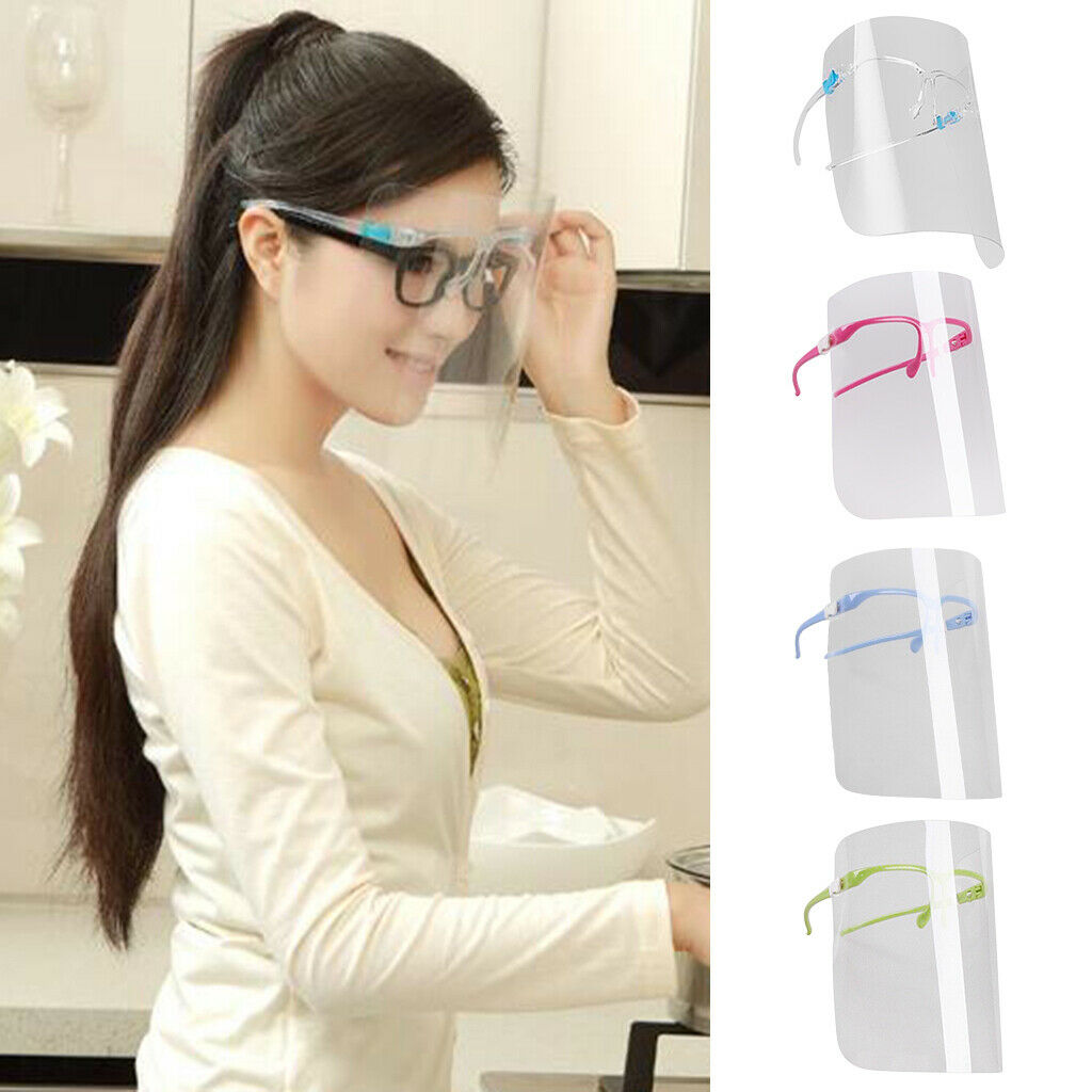 10Pcs Clear Safety Full Face Shield Goggles Visor   Kitchen Tool Reusable