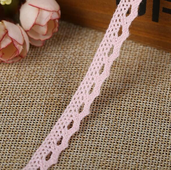 10 Yards pink Wedding dress clothing Ribbon Embroidered Lace Trim crafts
