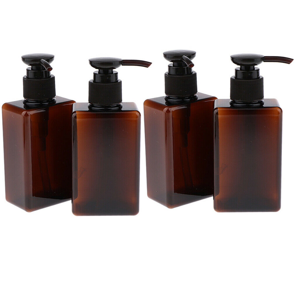 4x150ml Empty Pump Bottle, Travel Refillable Bottle Dispenser for