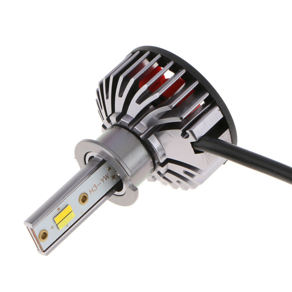 2PCS Tri-color temperature K2 Auto LED headlamp Bulbs H3 Pair Conversion Kit