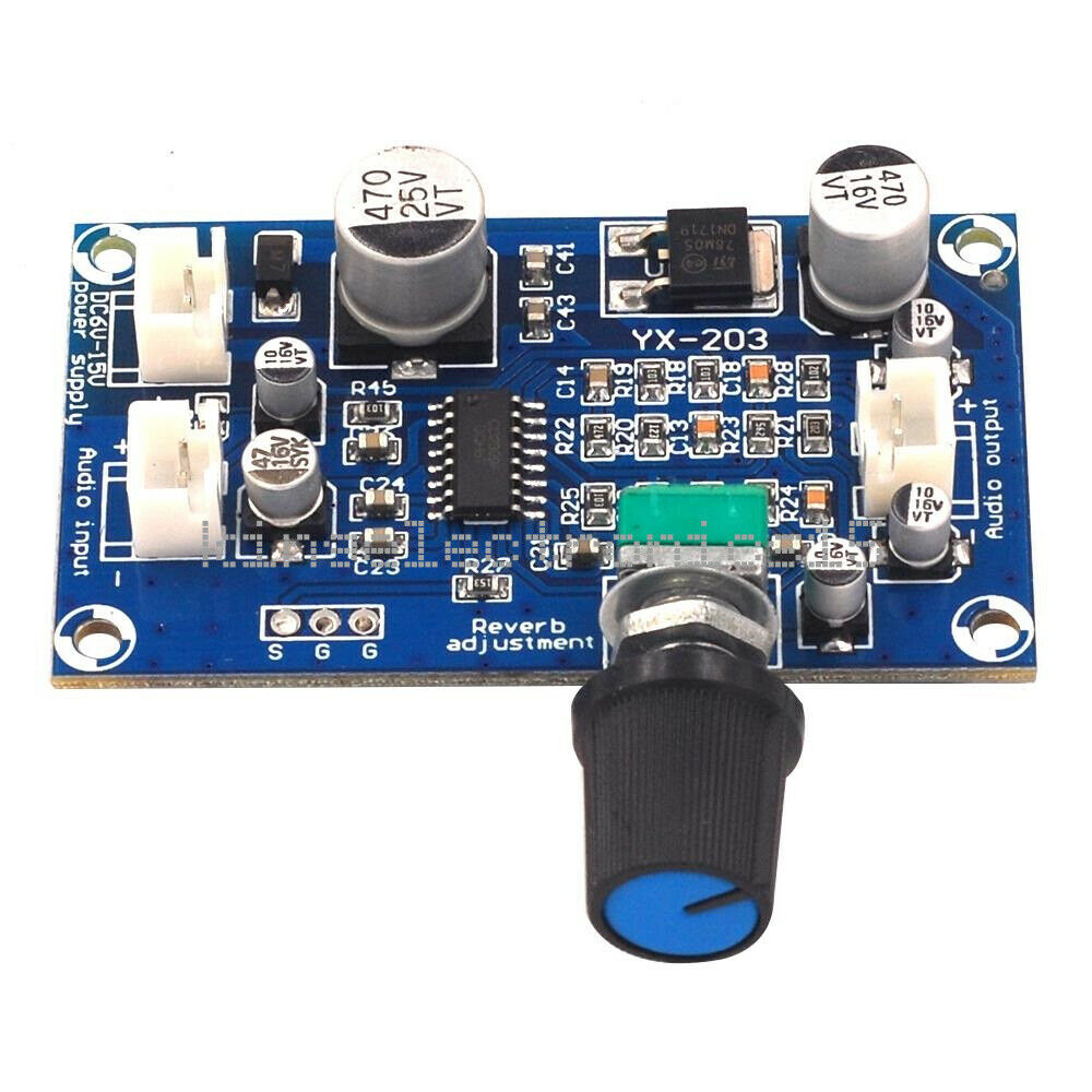1PCS DC 6V-15V PT2399 Mono Amplifier Preamp Microphone Reverberation Board