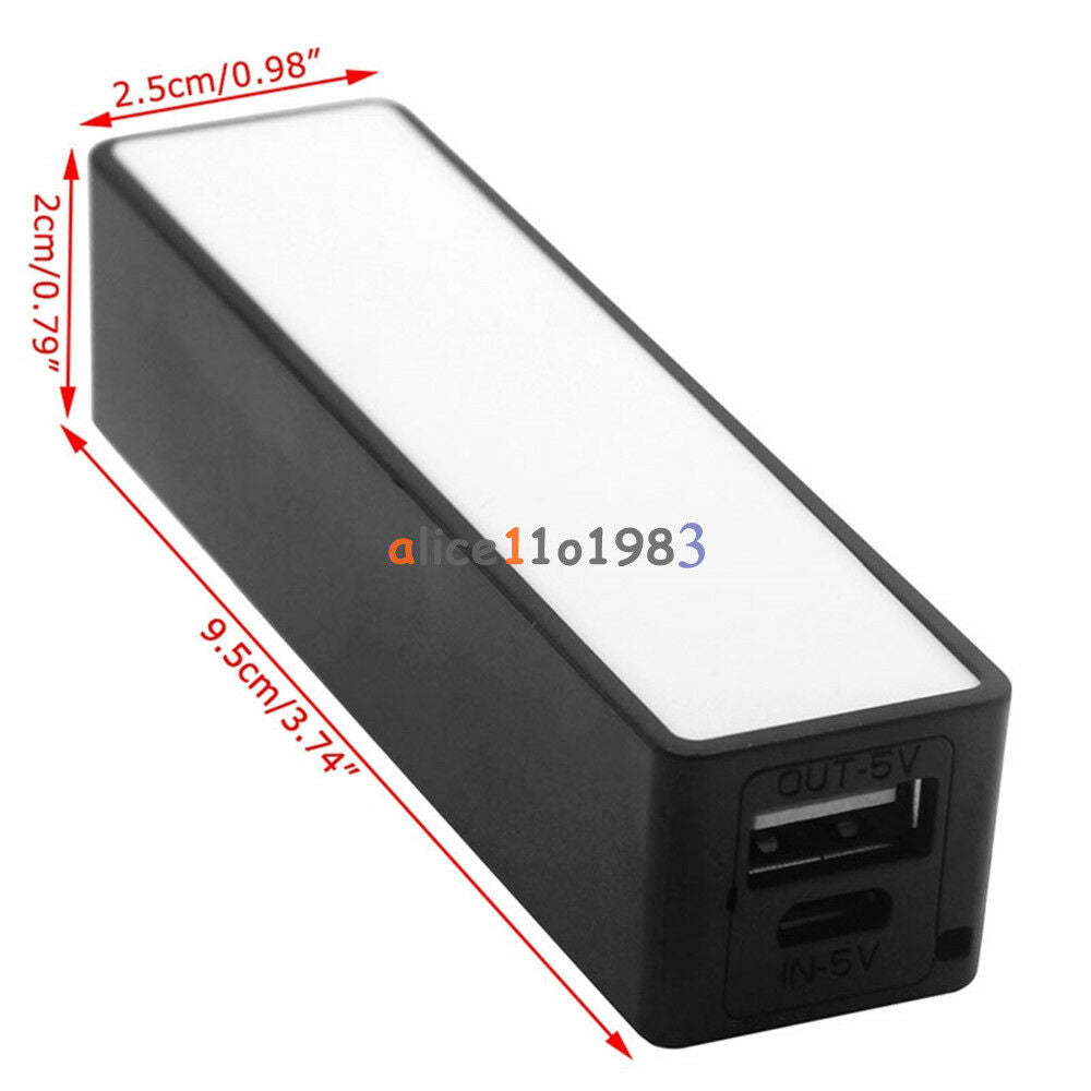 Black USB Power Bank Charger Pack Box Battery Case For 1x18650 DIY Portable