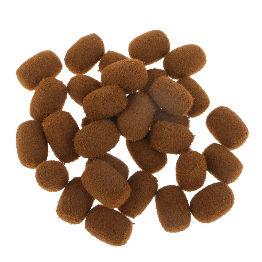 30pcs/Box   Up Boilies Floating Ball Beads Capsule Shape Baits Brown