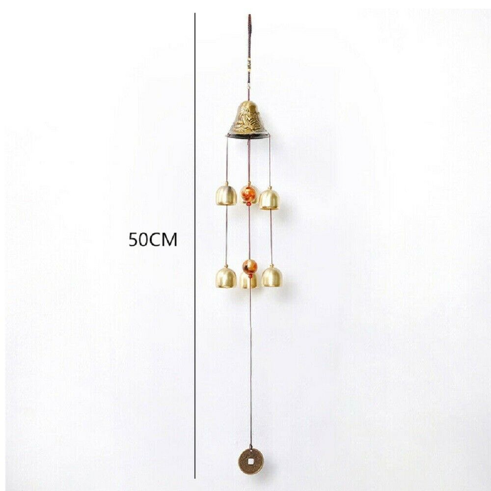 Large 6 Wind Chimes Copper Bells Outdoor Garden Yard Home Hanging Decor USA