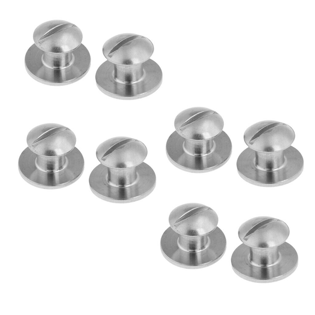 8Pcs Back Plate Book Screw Backplate Bolts Wing Hardware BCD Accessories