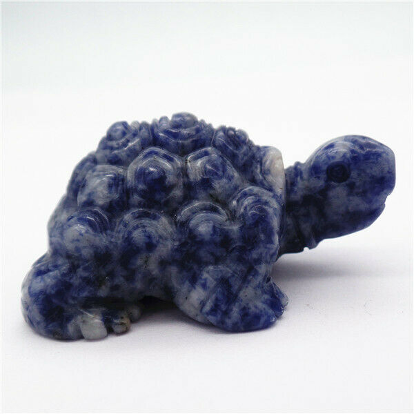 50x33x24mm Natural Blue Sodalite Carved Sea Turtle Home Decoration Statue HH7940