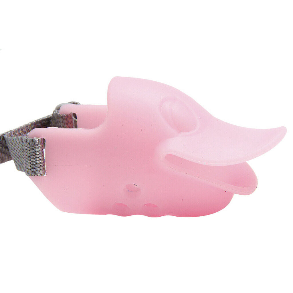 Luminous Dog Muzzle Duckbill Duck Face Lip Adjustable Mouth Cover Pink M