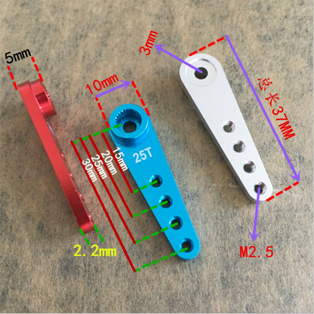 3 Pieces 37mm 25T Steering Servo Arm Horn For RC Car Boat Futaba Axial