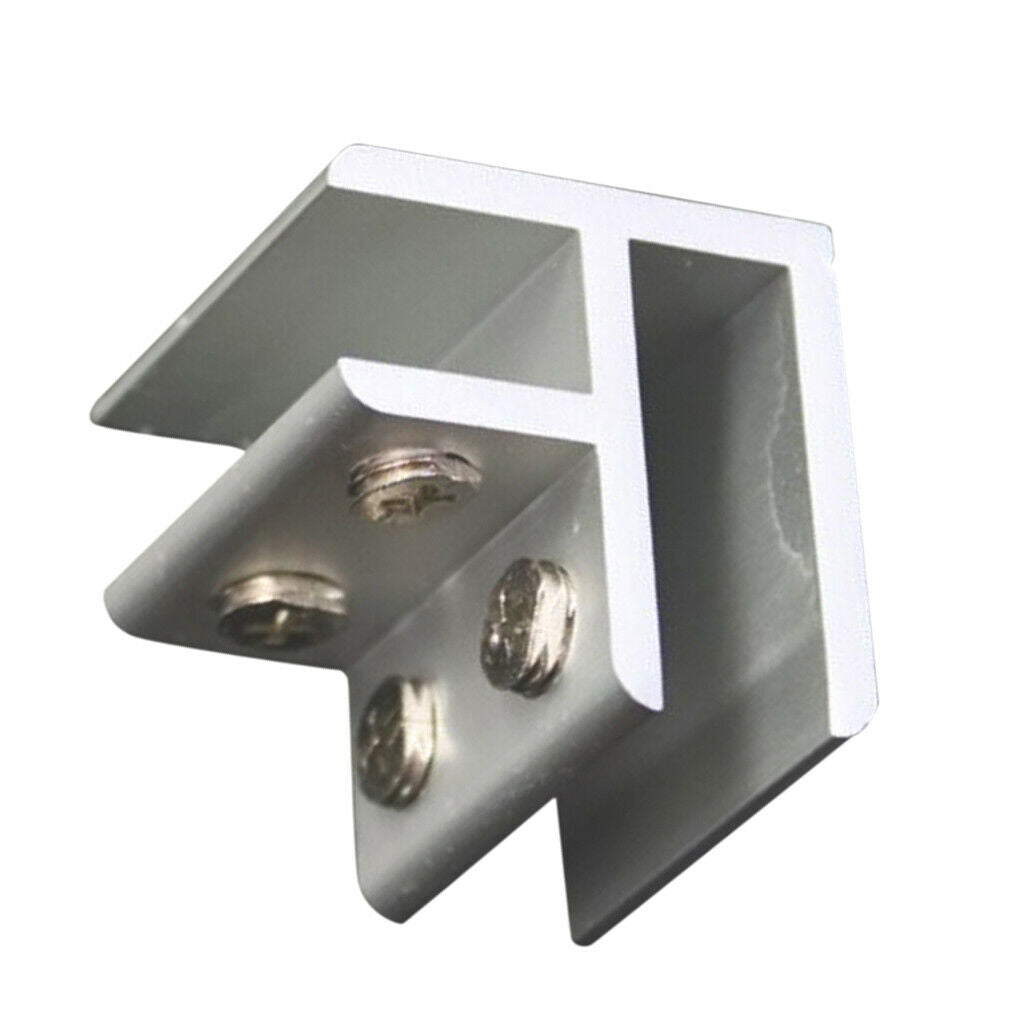10pcs 90° Glass Clamp Shelf Shower Screen Handrail Balustrade Clip Connector